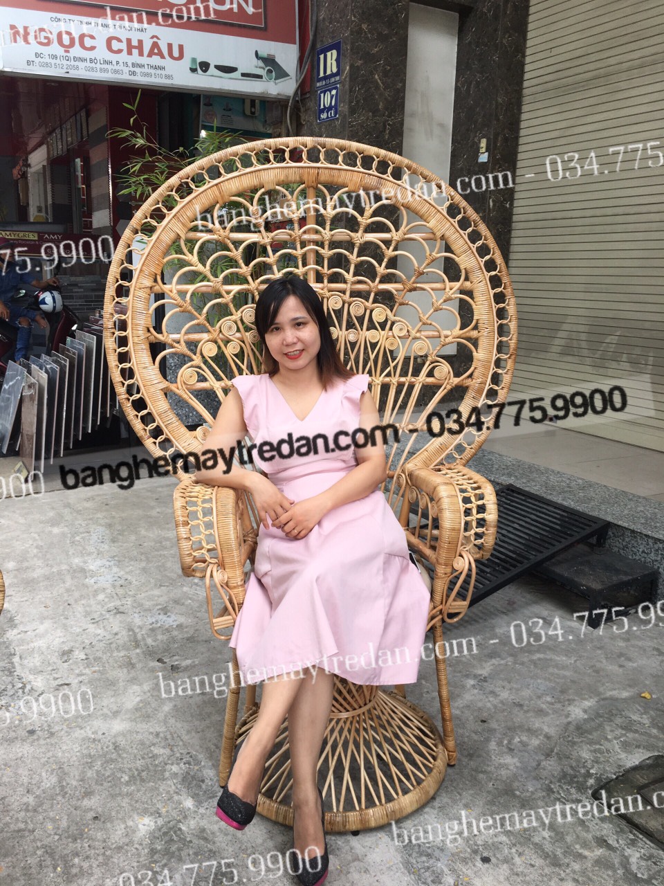 Ghế mây đuôi công, ghế nữ hoàng cực chảnh