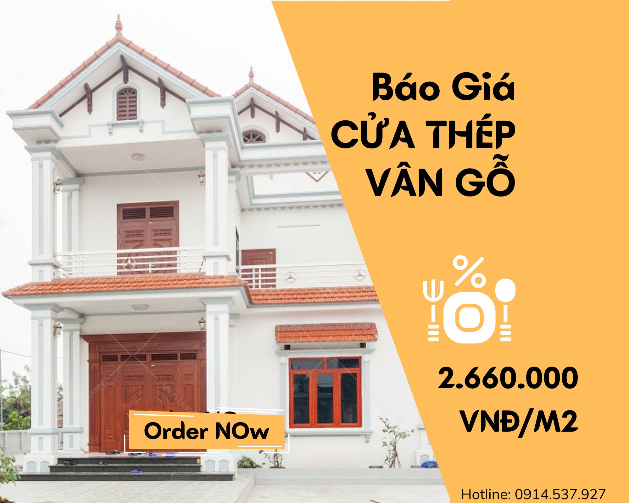 Báo giá cửa thép vân gỗ mới nhất hoabinhdoor cao cấp
