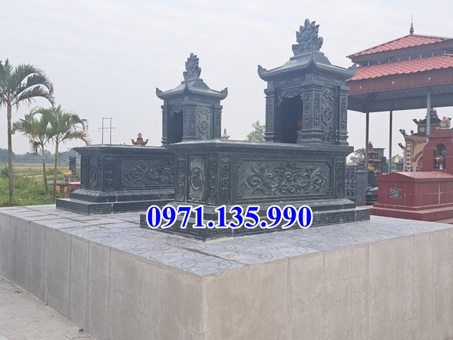 Mộ đá xanh rêu - Mẫu mộ bằng đá xanh rêu đẹp bán Phú Yên