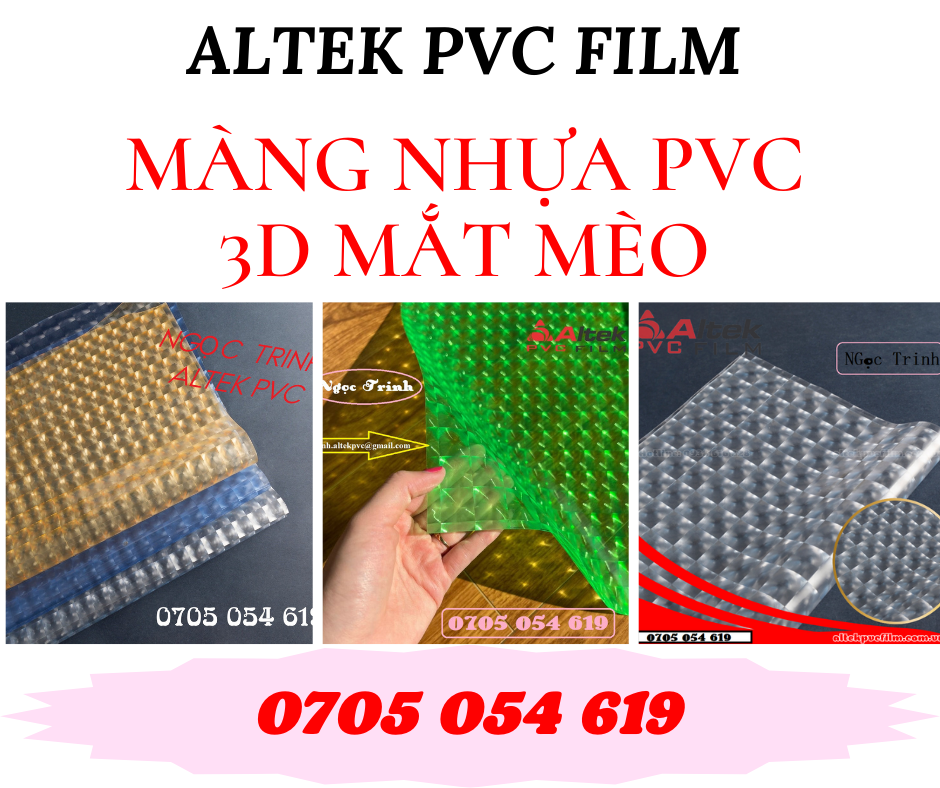 Màng nhựa PVC 3D mắt mèo giá rẻ tại TPHCM