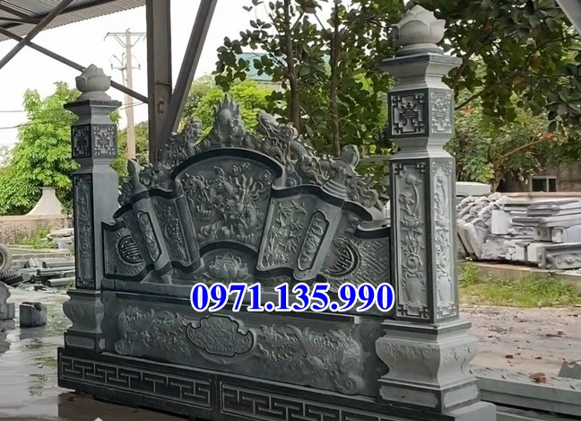 Cuốn thư đá nhà thờ họ - Mẫu bình phong bằng đá đẹp bán Bắc Kạn