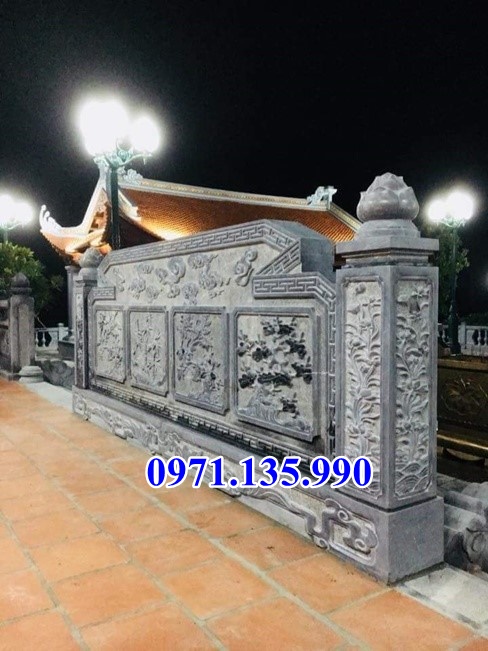 Cuốn thư đá nhà thờ họ - Mẫu bình phong bằng đá đẹp bán Bắc Kạn