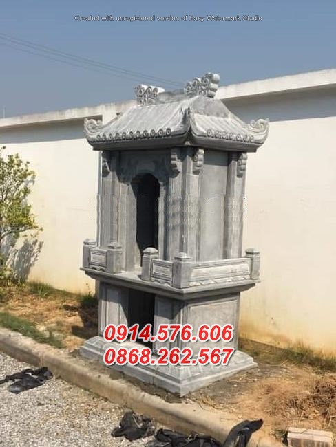 mẫu 757 cây hương thờ bằng đá quảng ninh - miếu sơn thần linh địa