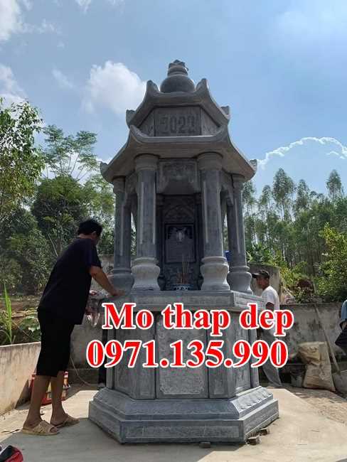 Mộ tháp chùa - Mẫu mộ tháp bằng đá đơn giản đẹp bán Tiền Giang