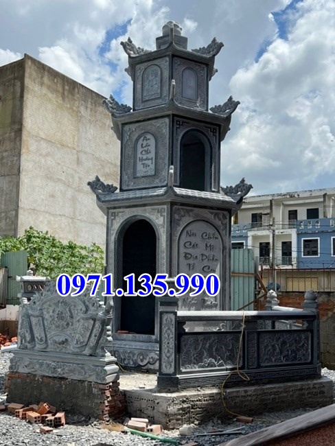 Mộ tháp chùa - Mẫu mộ tháp bằng đá đơn giản đẹp bán Tiền Giang