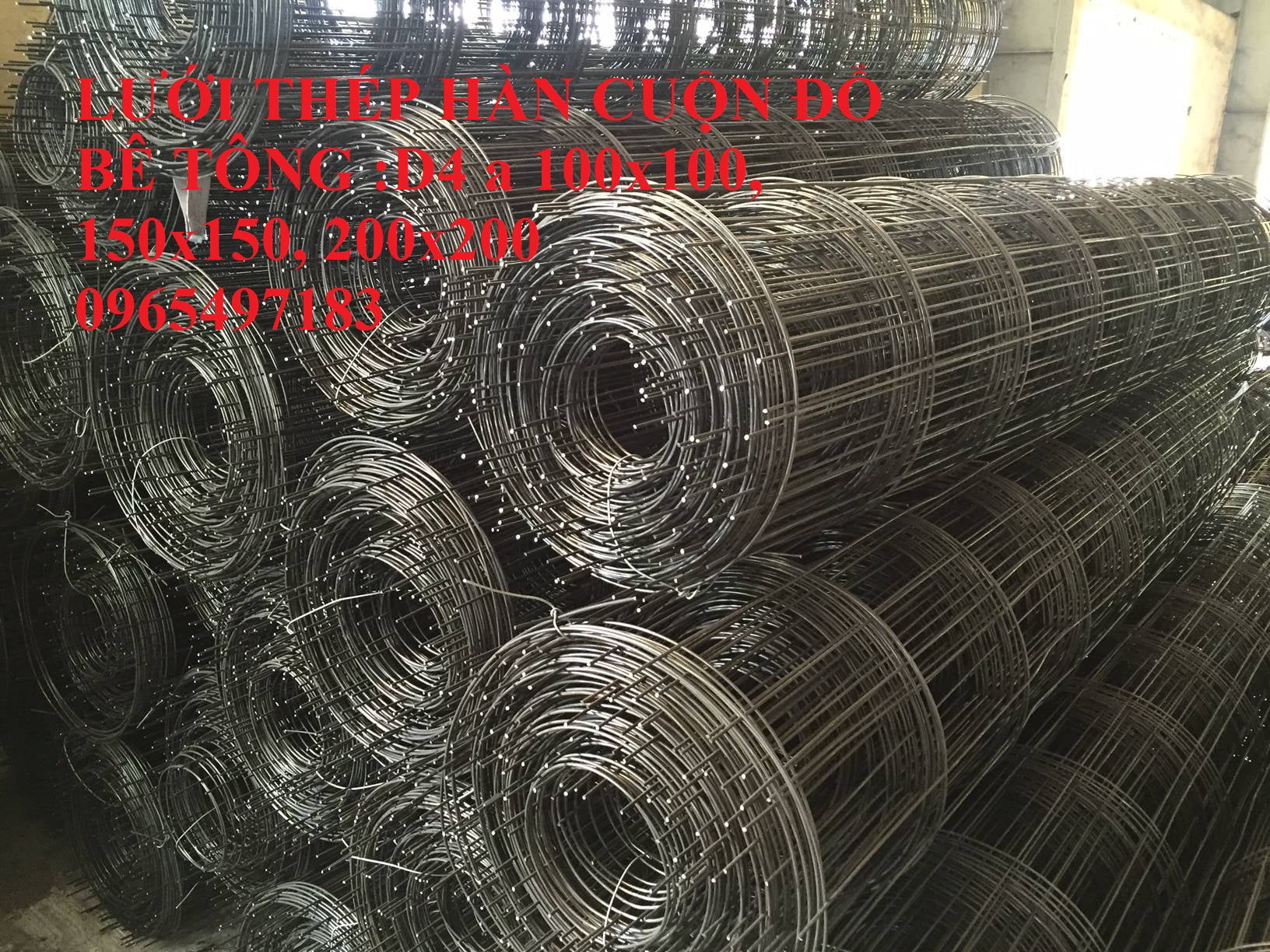 Lưới thép hàn cuộn D4 a 100x100, 150x150, 200x200 có sẵn hàng