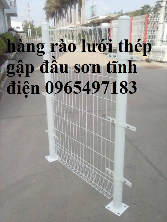 Hàng rào gập đầu, hàng rào lưới thép gập 2 đầu mạ kẽm, sơn tĩnh điện