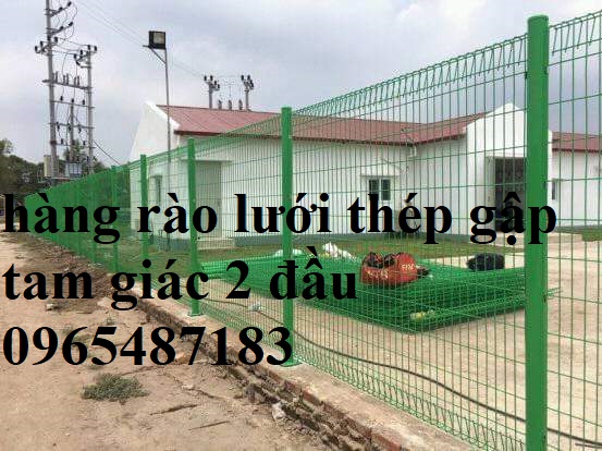 Hàng rào gập đầu, hàng rào lưới thép gập 2 đầu mạ kẽm, sơn tĩnh điện