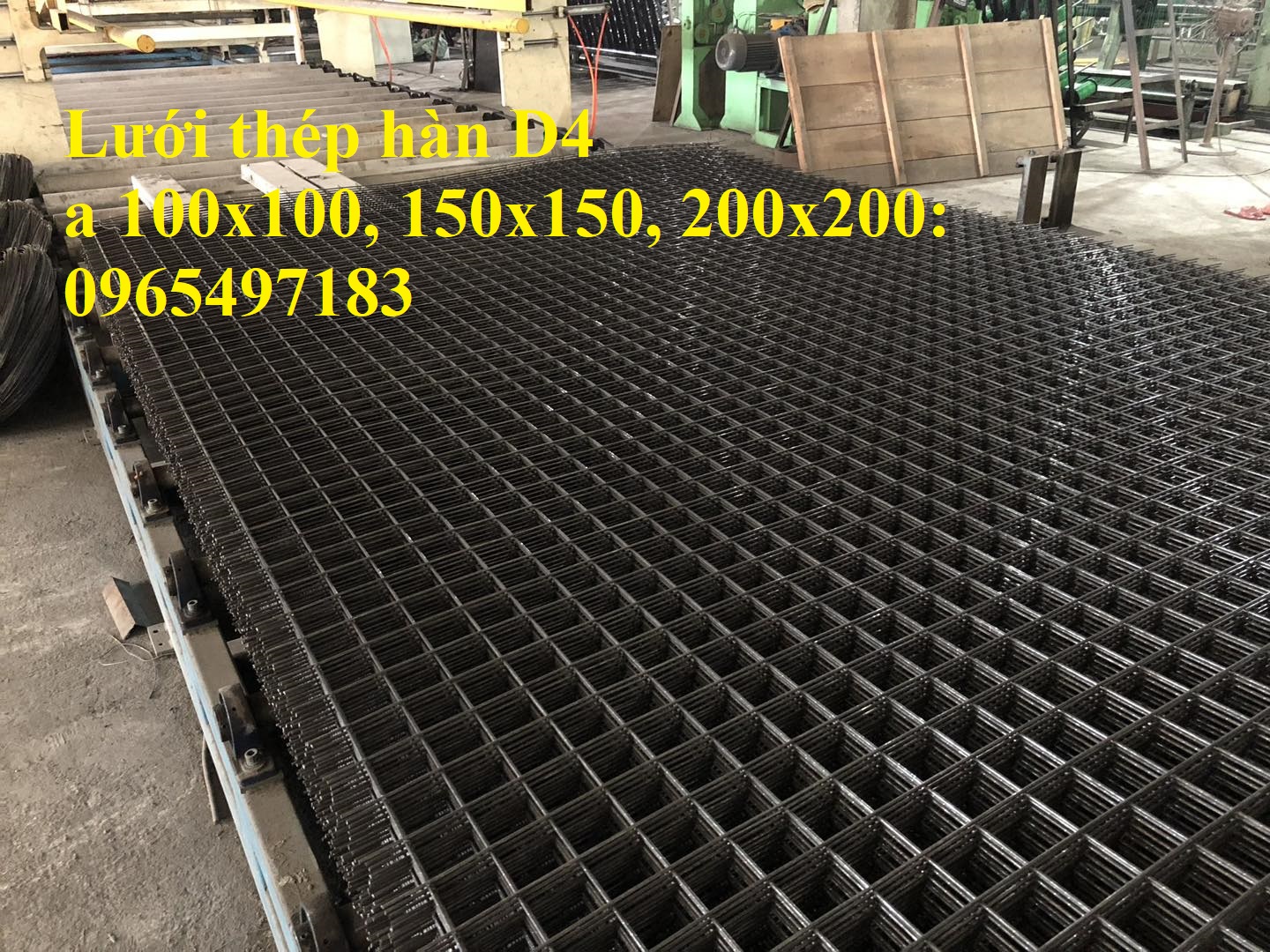 Lưới thép hàn D4 A 100x100, A150x150, A200x200 dạng tấm sản xuất