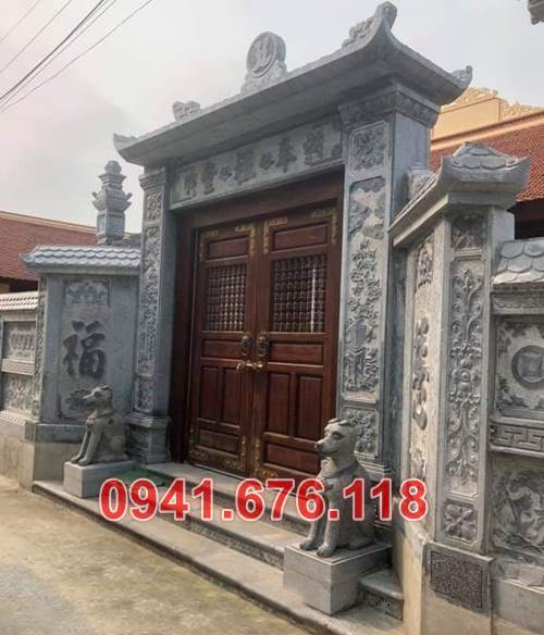 Mẫu 134 cổng đá trụ cột đẹp bán tiền giang - đình chùa nhà mồ lăng mộ