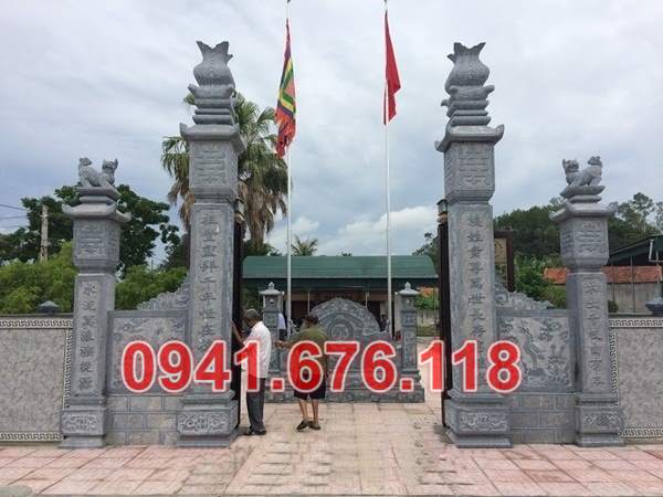 Mẫu 134 cổng đá trụ cột đẹp bán tiền giang - đình chùa nhà mồ lăng mộ