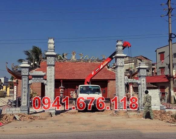 Mẫu 134 cổng đá trụ cột đẹp bán tiền giang - đình chùa nhà mồ lăng mộ