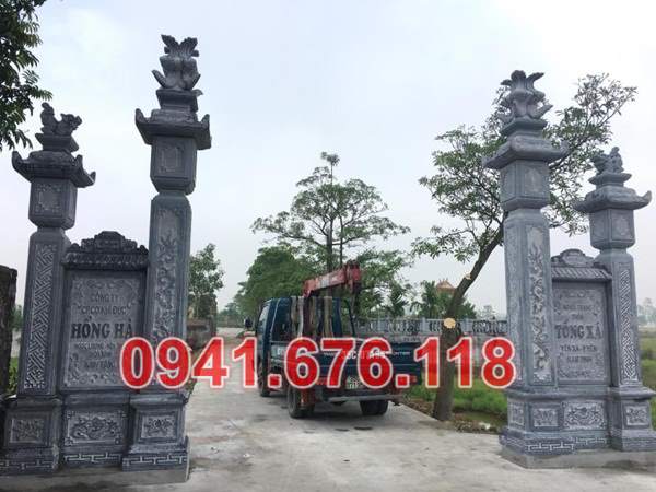 Mẫu 134 cổng đá trụ cột đẹp bán tiền giang - đình chùa nhà mồ lăng mộ