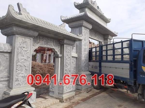 Mẫu 123 trụ cột cổng đá đẹp bán trà vinh - đình chùa tam quan tứ trụ