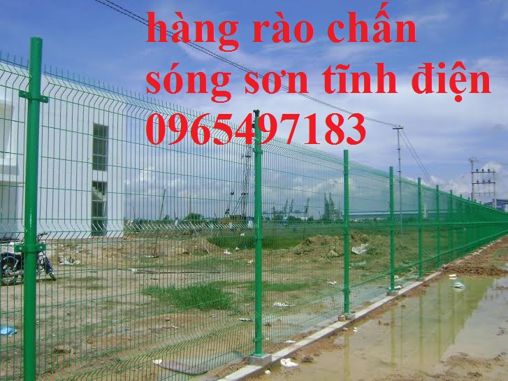 Hàng rào lưới thép mạ kẽm, sơn tĩnh điện,  hàng rào gập đầu, chấn sóng