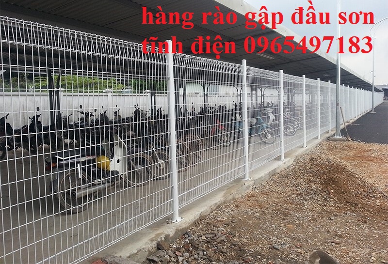 Hàng rào lưới thép mạ kẽm, sơn tĩnh điện,  hàng rào gập đầu, chấn sóng
