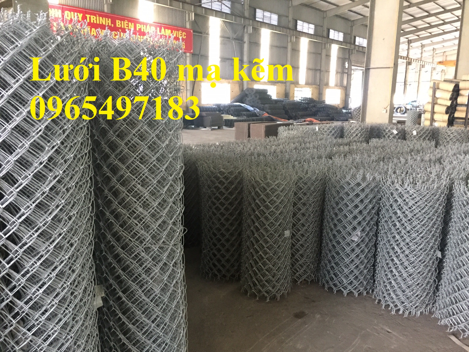 Lưới B40 mạ kẽm ô 50x50mm, 60x60mm, 70x70mm có sẵn tại Hà Nội