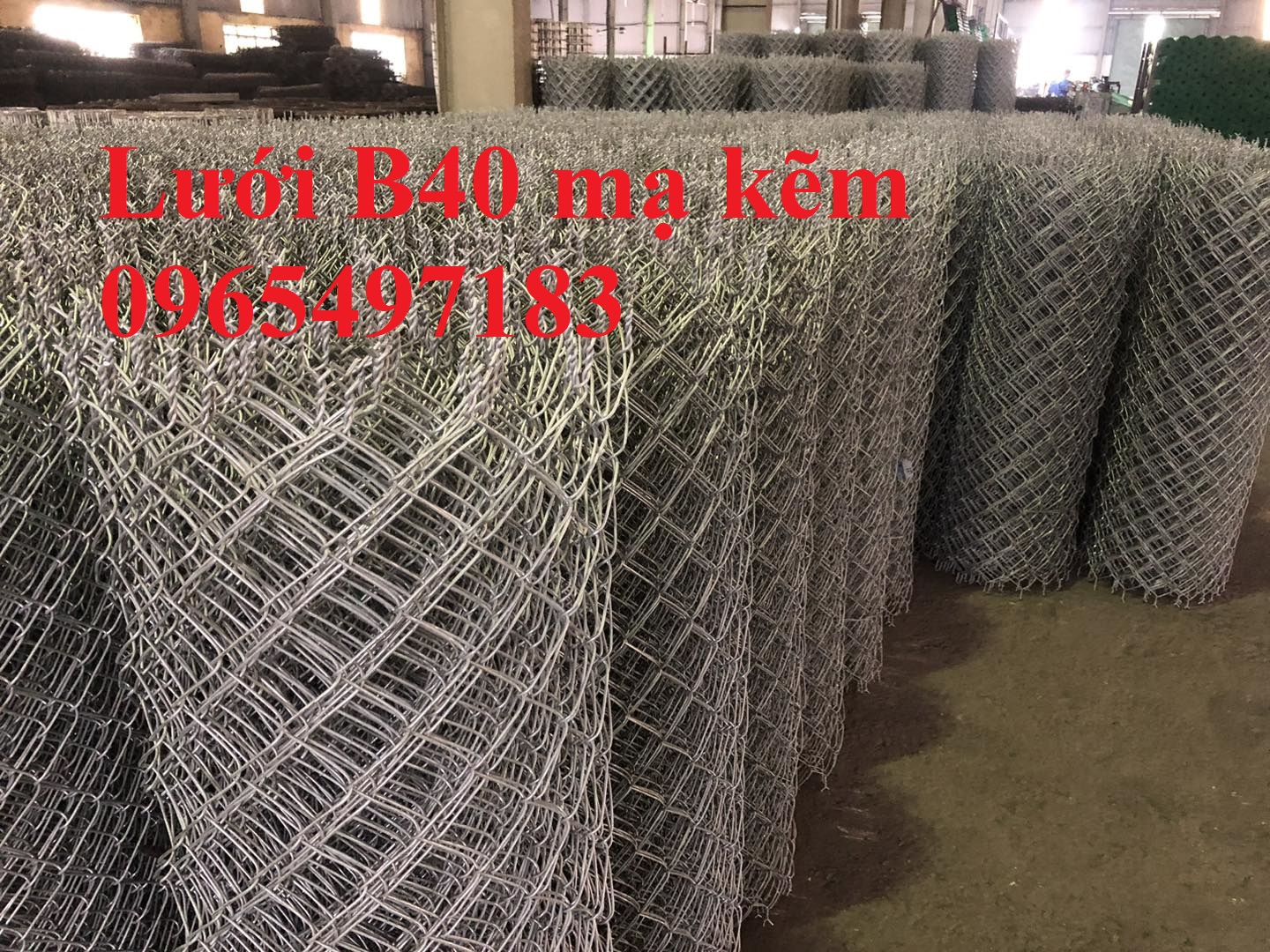 Lưới B40 mạ kẽm ô 50x50mm, 60x60mm, 70x70mm có sẵn tại Hà Nội