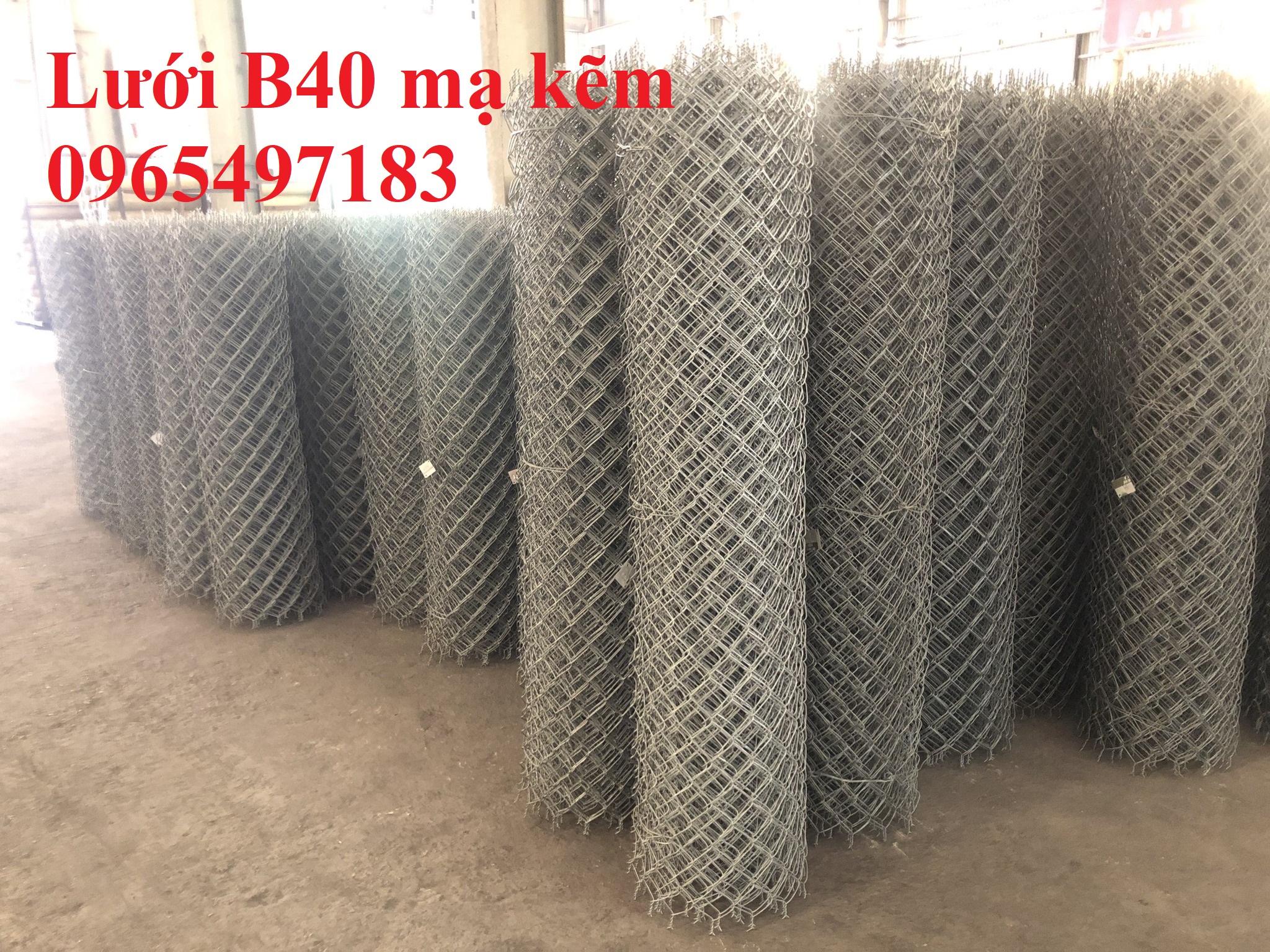 Lưới B40 mạ kẽm ô 50x50mm, 60x60mm, 70x70mm có sẵn tại Hà Nội