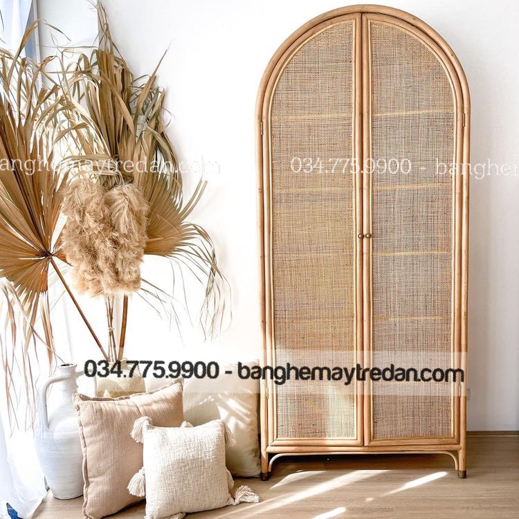 Tủ mây để quần áo đẹp - Bàn ghế mây tre đan