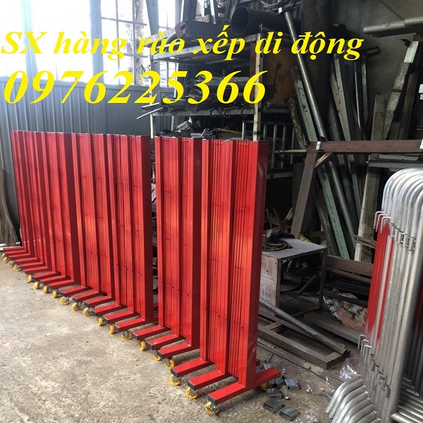 Hàng rào xếp sắt ,hàng rào xếp có bánh xe chữ T
