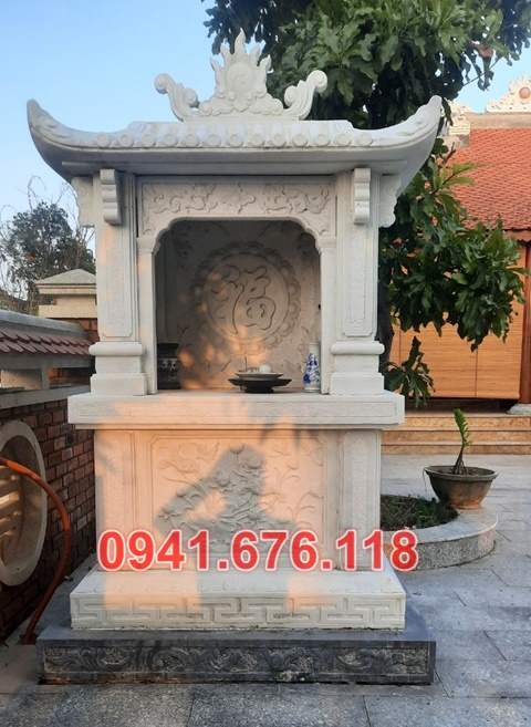 Mẫu 235 miếu thờ đá sơn thần linh thiên địa ngoài trời bán bắc ninh