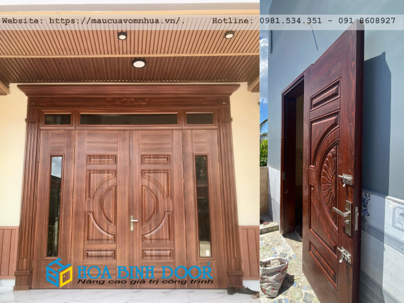 Cửa thép vân gỗ tại Tây Ninh - Mẫu cửa đẹp nhất 2023