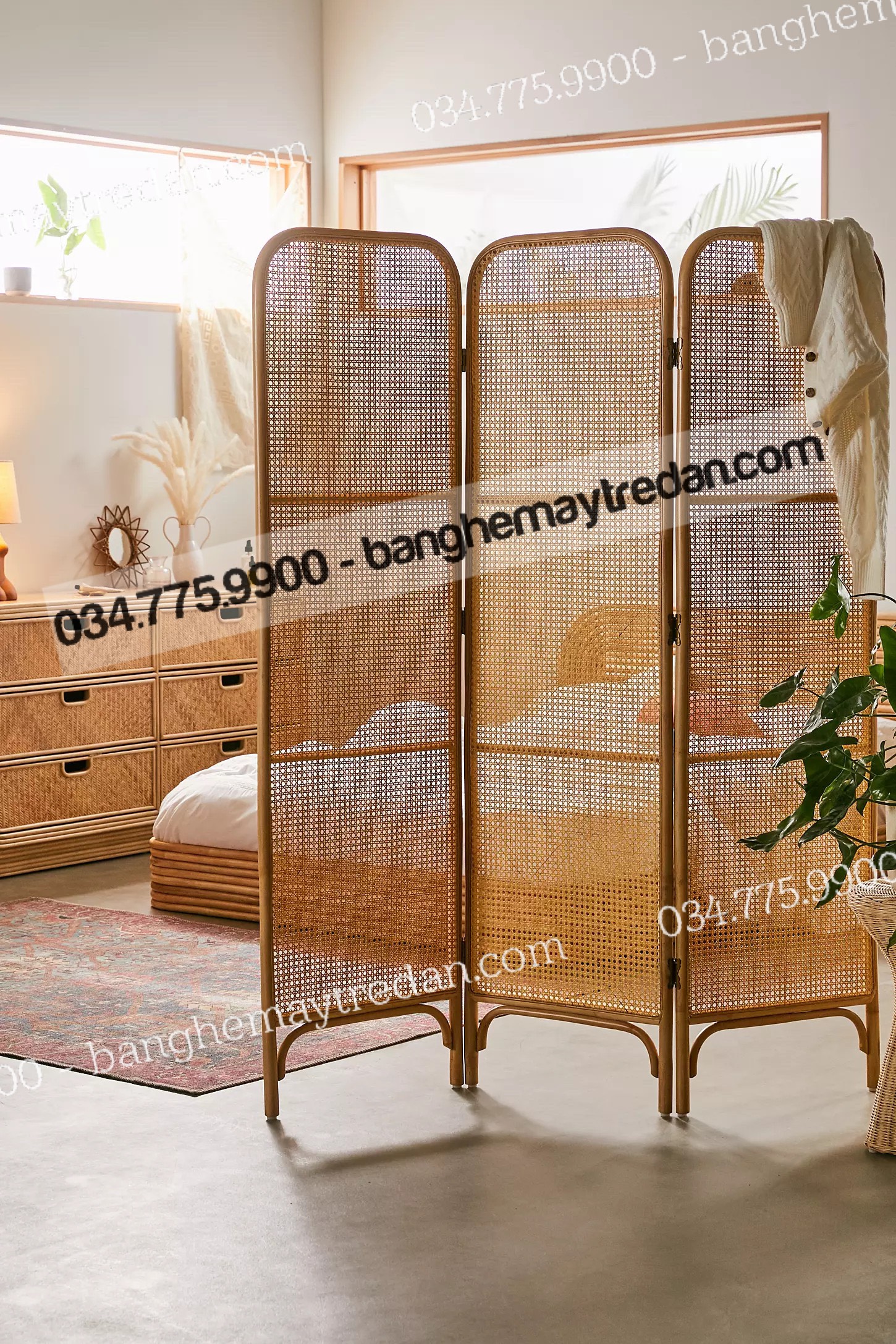 Bình phon bằng mây tự nhiên - Mây Tre Lục Bình
