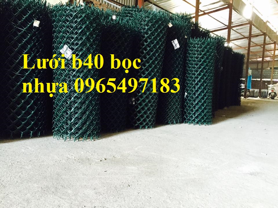 Lưới B40 bọc nhựa, B40 bọc nhựa làm hàng rào  có sẵn tại Hà Nội