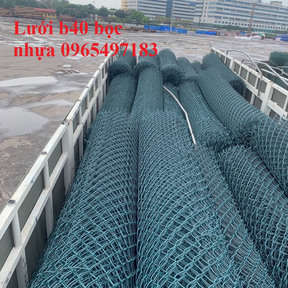 Lưới B40 bọc nhựa, B40 bọc nhựa làm hàng rào  có sẵn tại Hà Nội