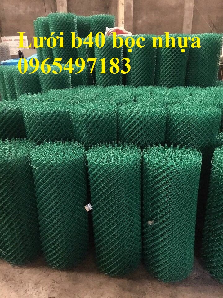 Lưới B40 bọc nhựa, B40 bọc nhựa làm hàng rào  có sẵn tại Hà Nội