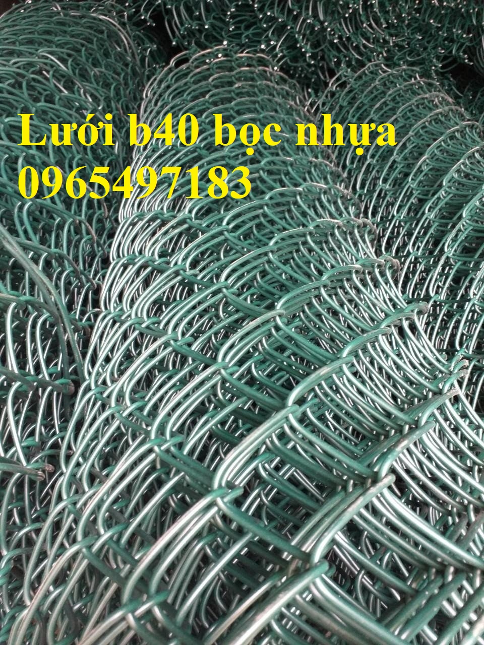 Lưới B40 bọc nhựa, B40 bọc nhựa làm hàng rào  có sẵn tại Hà Nội