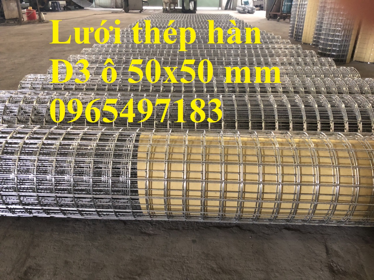 Lưới thép hàn cuộn d2 a50x50mm, d3a 50x50 có sẵn