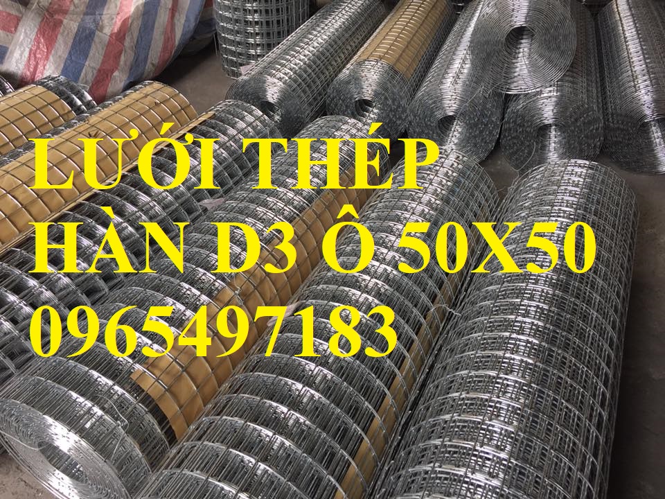 Lưới thép hàn mạ kẽm D3 a 50X50mm, D4  a 50x50mm tại Hà Nội