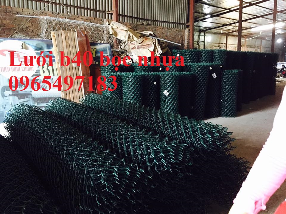 Lưới B40 bọc nhựa làm hàng rào trang trại, rào vườn khổ cao 80cm- 2.4m