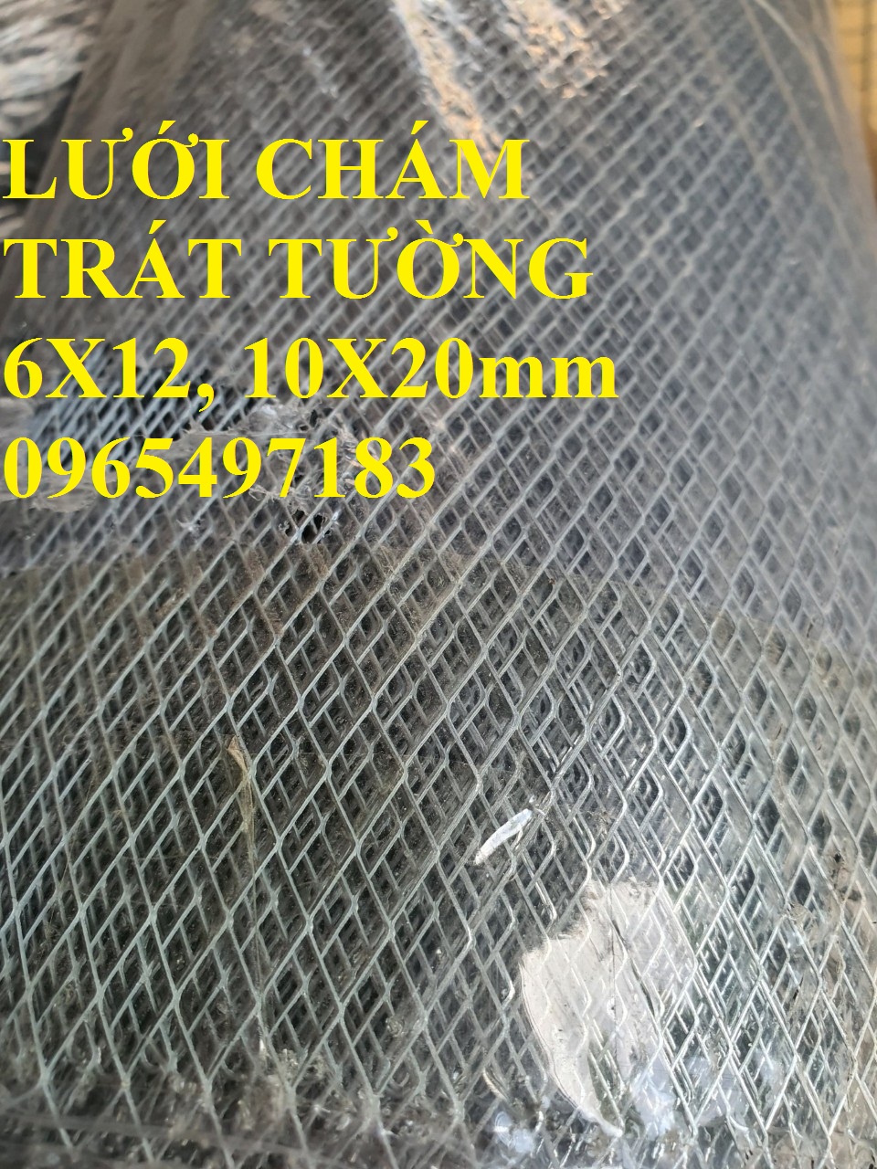 Lưới trám trát tường mắt 6x12, 10x20mm kích thước 1mx40m, 1mx60m