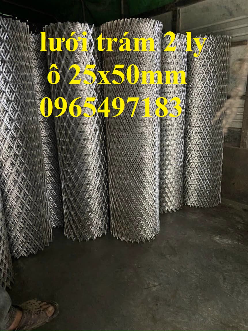 Lưới trám ô 10x20mm, 15x30mm, 20x40mm dày 1.2mm, 1.5mm. Hàng có sẵn