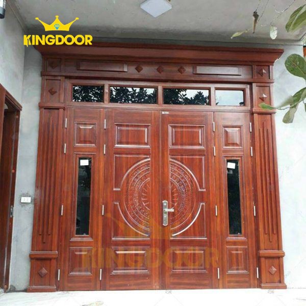 Cửa Thép Vân Gỗ Huỳnh Trống Đồng - Kingdoor