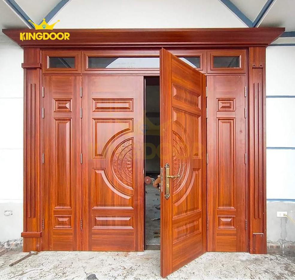 Cửa Thép Vân Gỗ Huỳnh Trống Đồng - Kingdoor