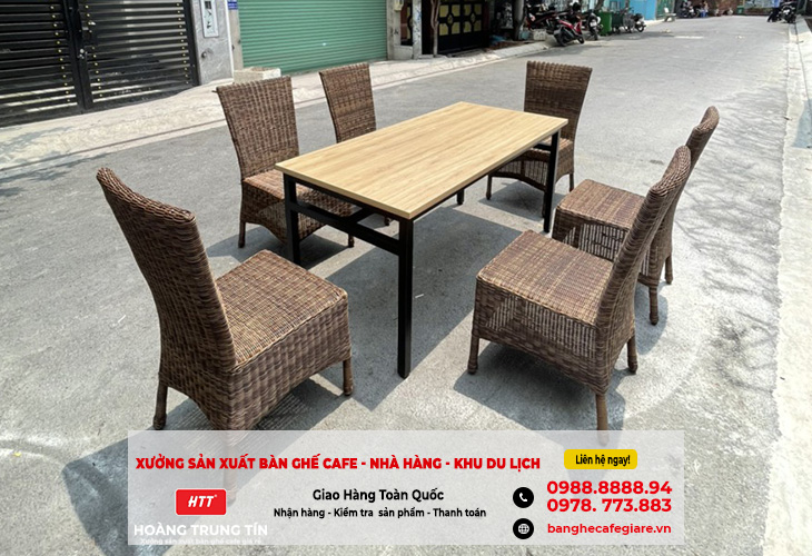 (Cà Mau) Bộ bàn ghế phòng khách nhựa giả mây giá rẻ chất lượng