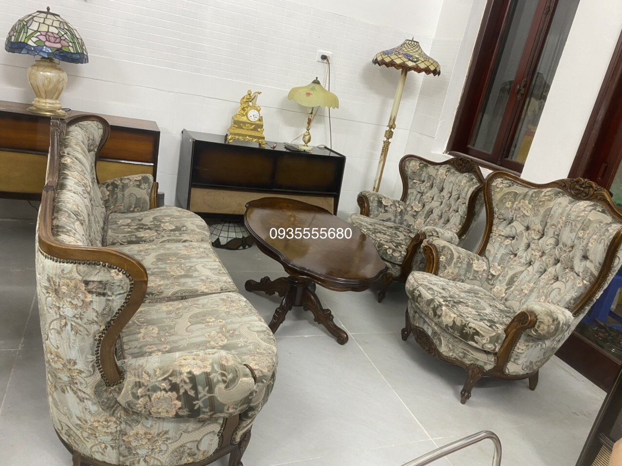 Giao lưu bộ sofa nỉ hàng tây xưa
