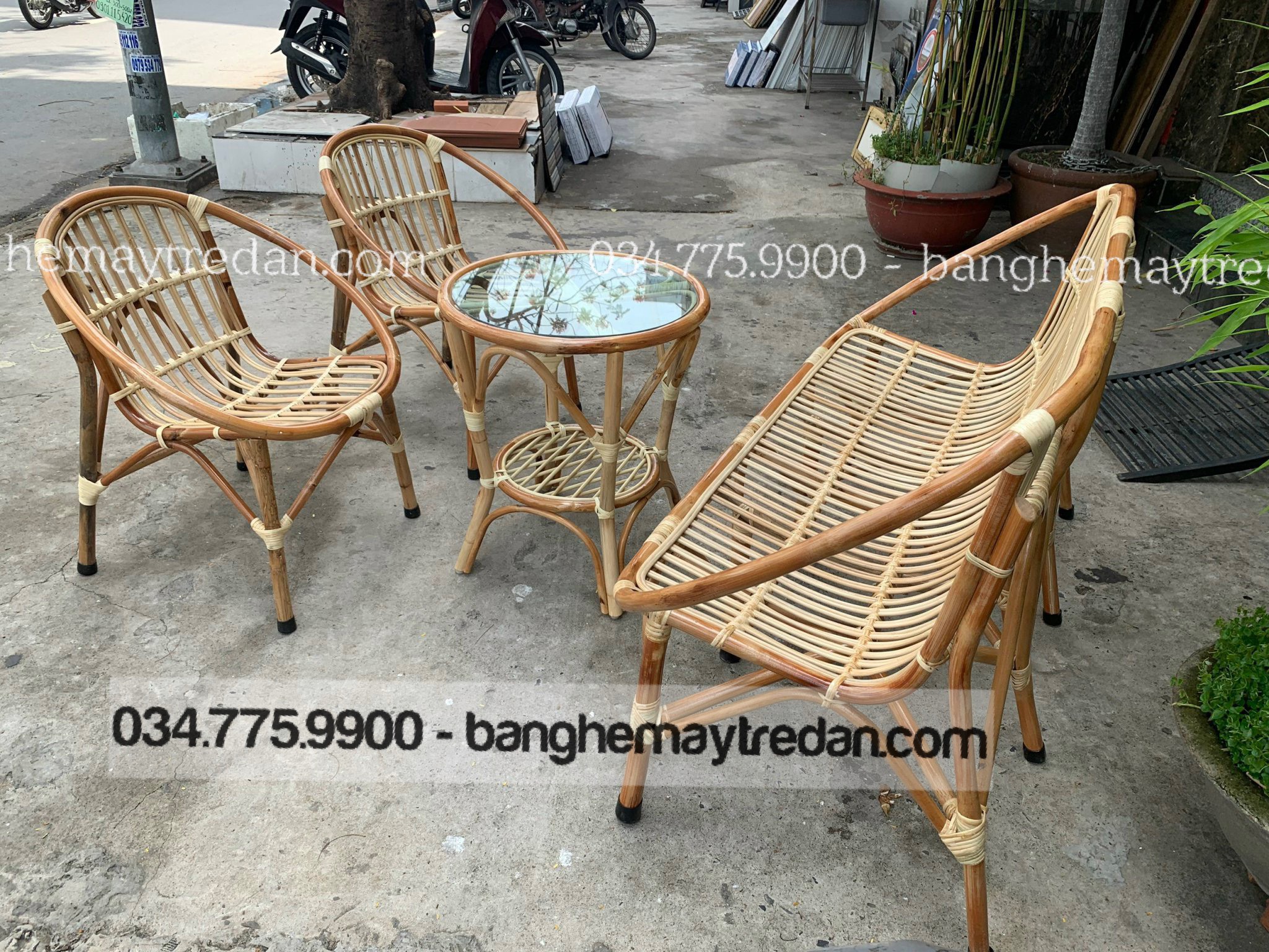 Ghế sò mây nhỏ gọn giá tốt - Mây Tre Lục Bình