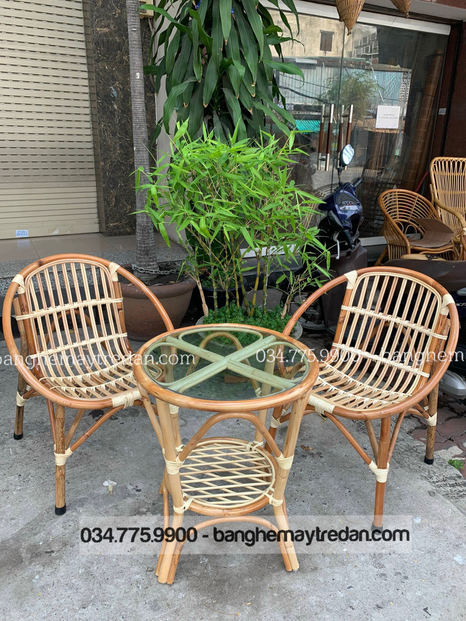 Ghế sò mây nhỏ gọn giá tốt - Mây Tre Lục Bình
