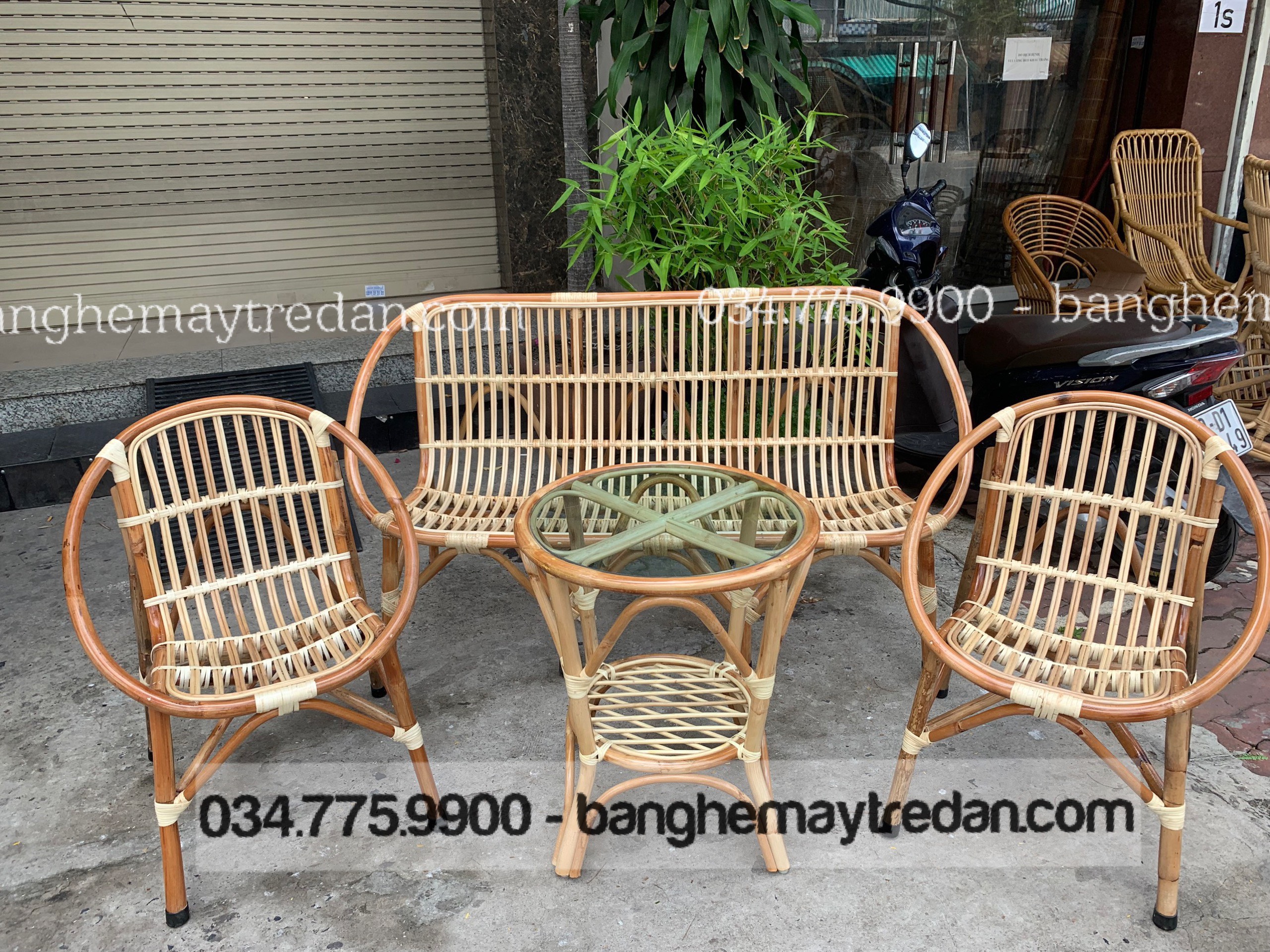 Ghế sò mây nhỏ gọn giá tốt - Mây Tre Lục Bình