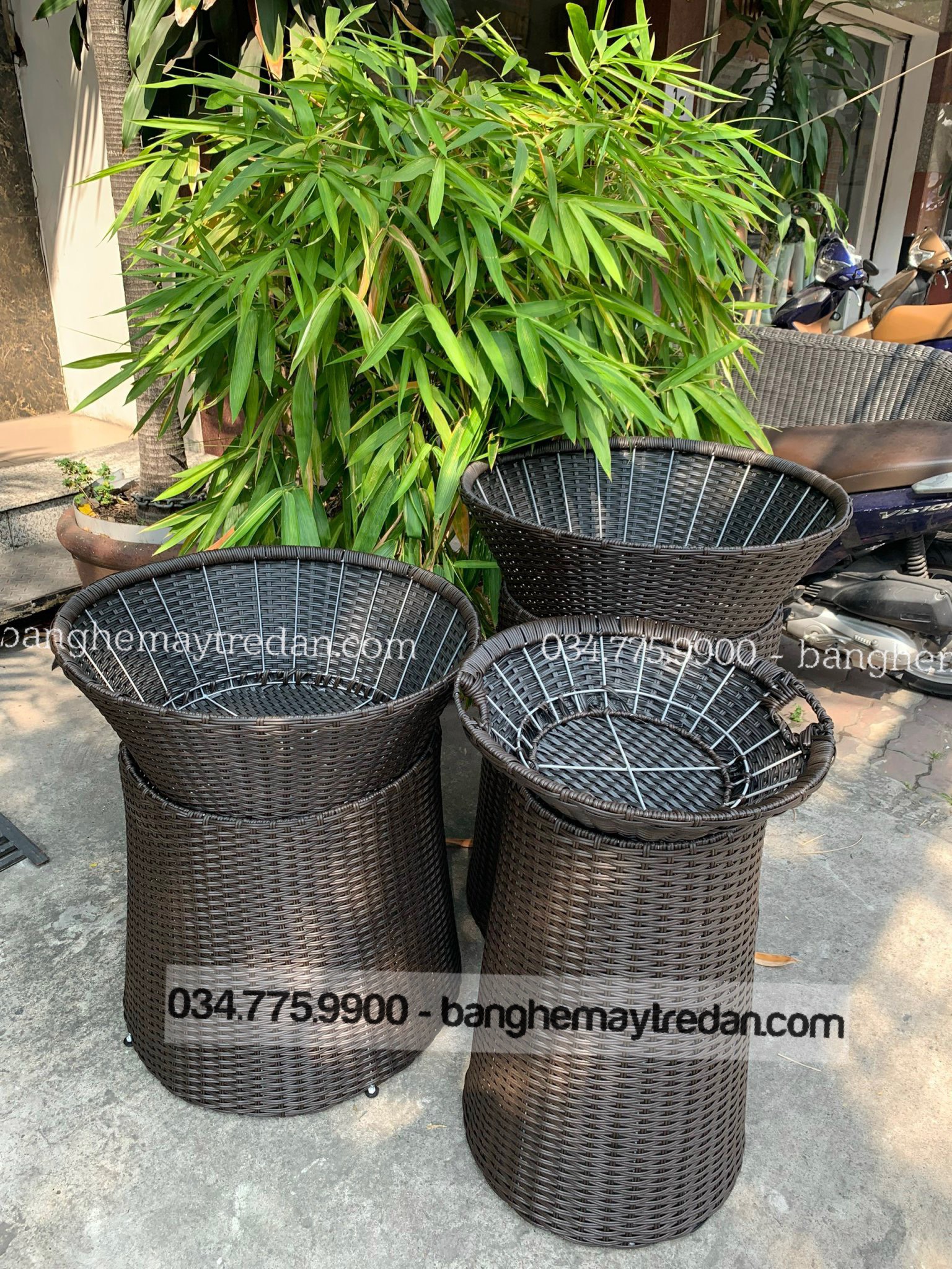 Giỏ trái cây tròn giá tốt - Bàn ghế mây tre đan