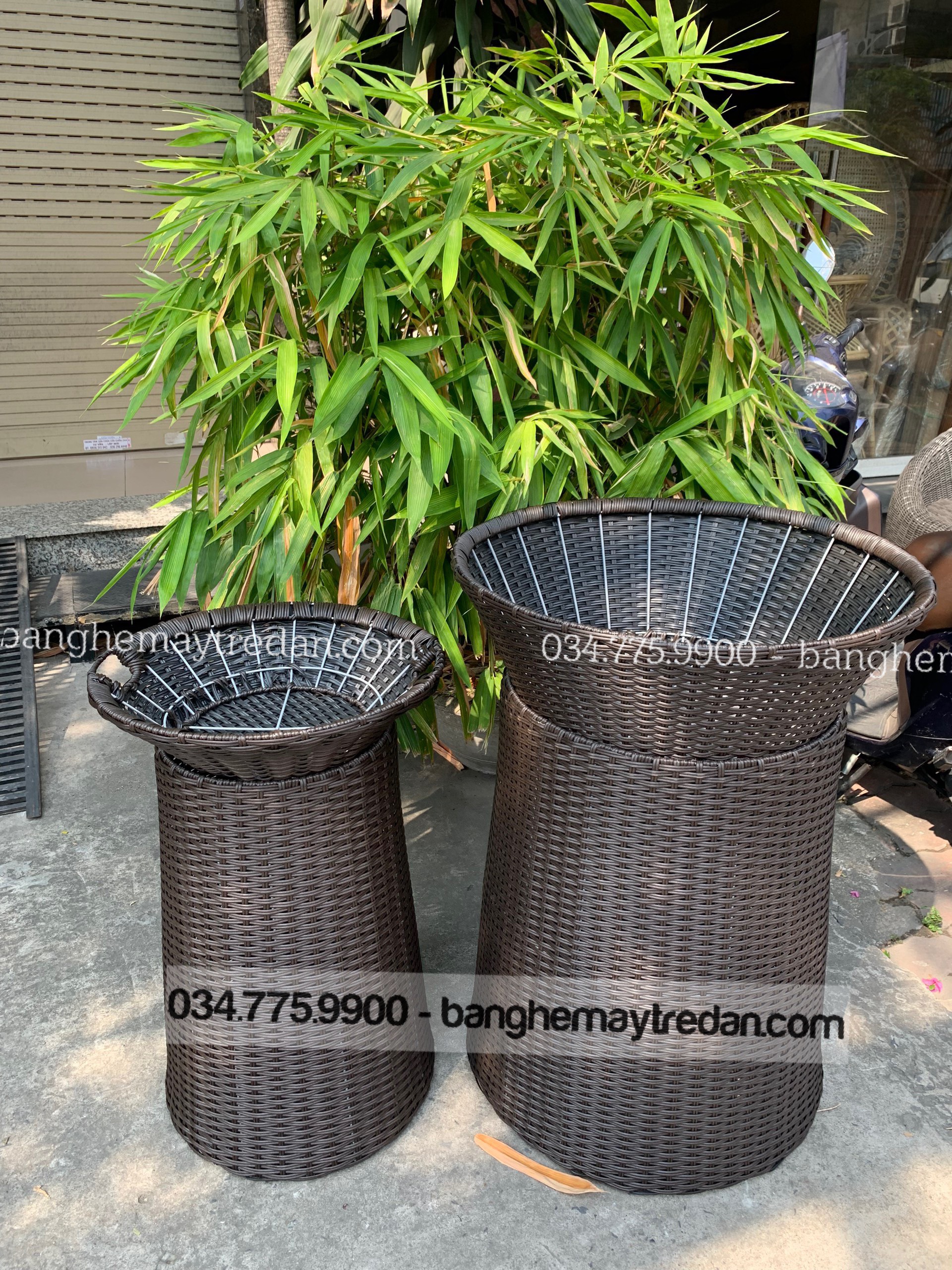 Giỏ trái cây tròn giá tốt - Bàn ghế mây tre đan