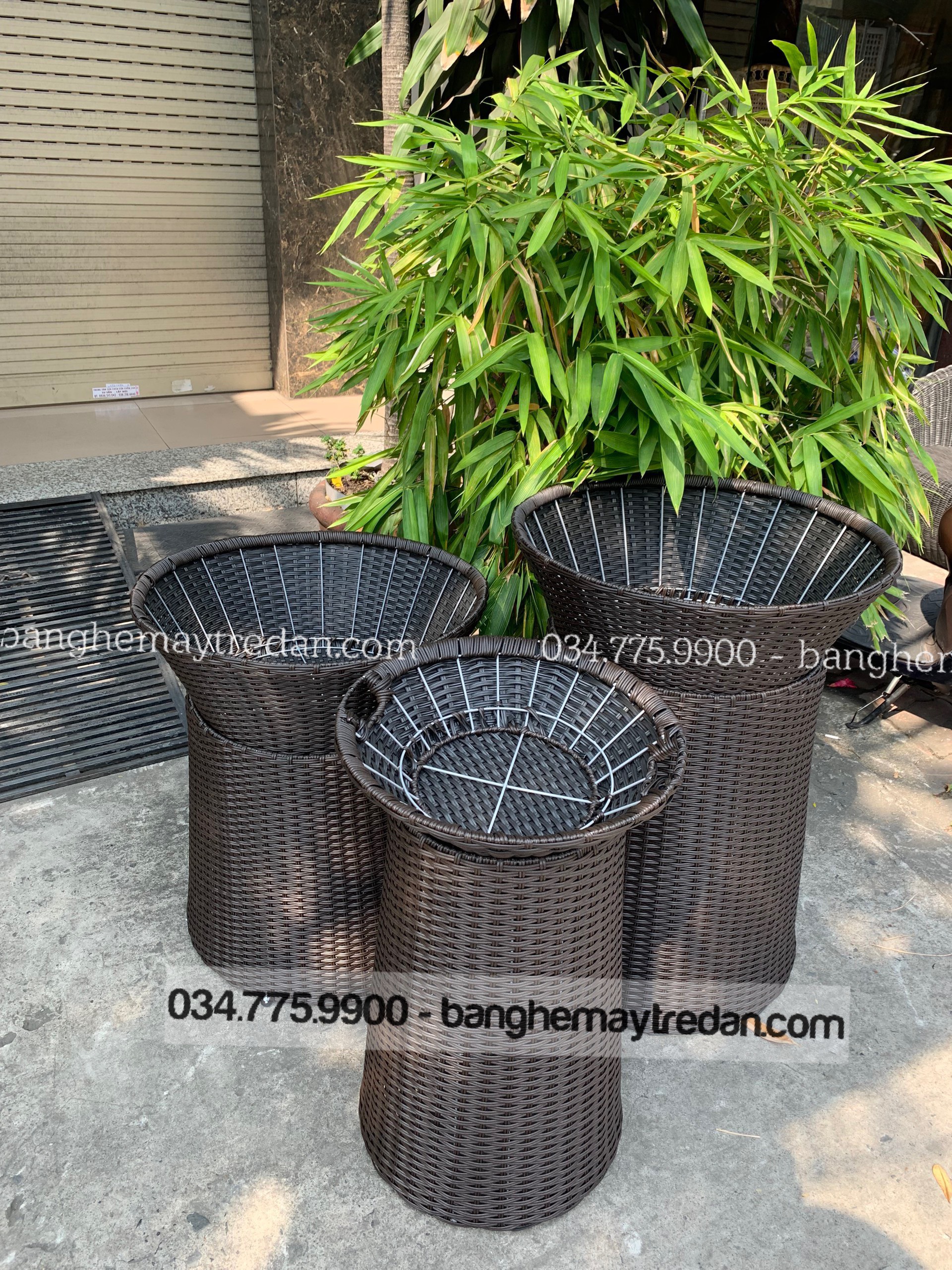 Giỏ trái cây tròn giá tốt - Bàn ghế mây tre đan