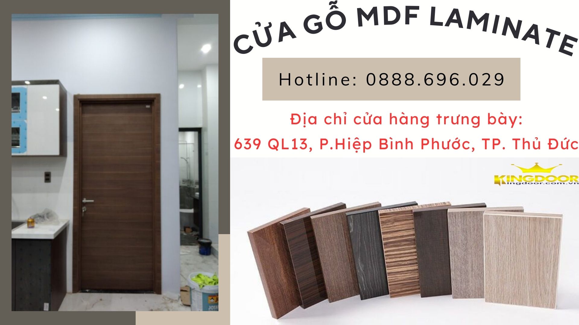 báo giá cửa gỗ MDF laminate tại Đà Lạt