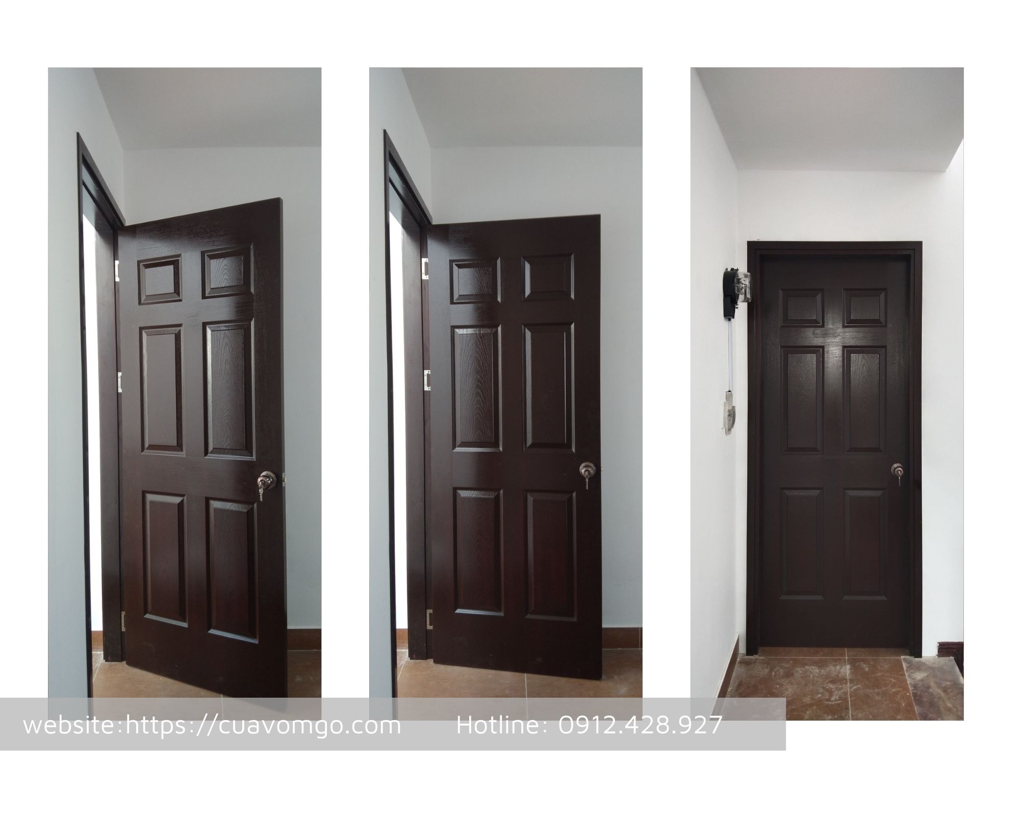 Cửa gỗ công nghiệp HDF tại Quận 9  cửa gỗ giá rẻ Hoabinhdoor