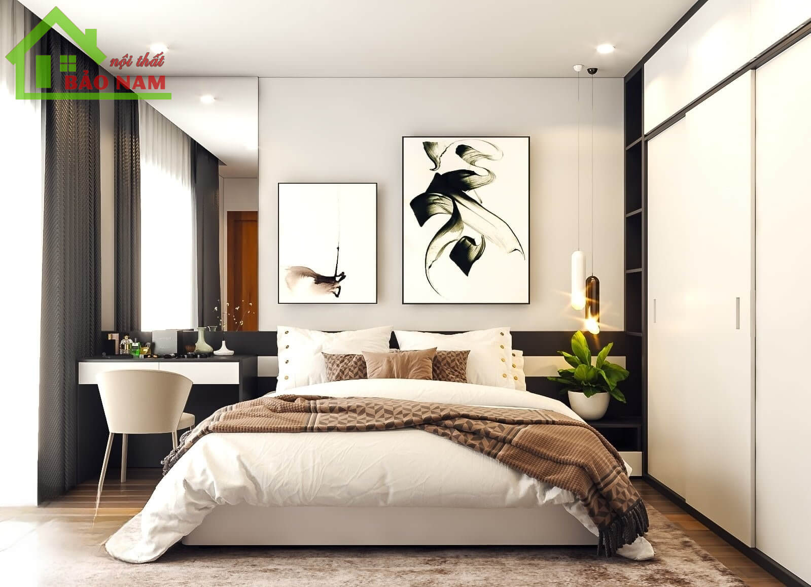 Bộ giường tủ phòng ngủ đẹp giá rẻ - Thiết kế nội thất phòng ngủ
